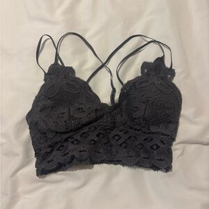 dark gray bralette